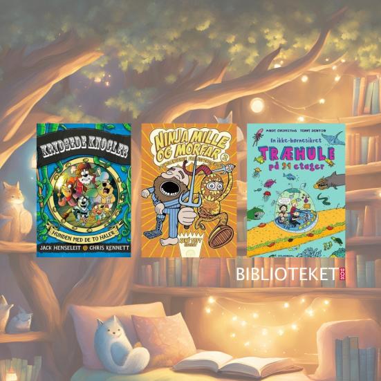 Sjove børnebogstitler og en hyggelig læsehule